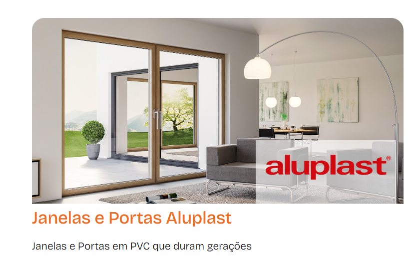 Visual de referência Aluplast para janelas e portas em PVC