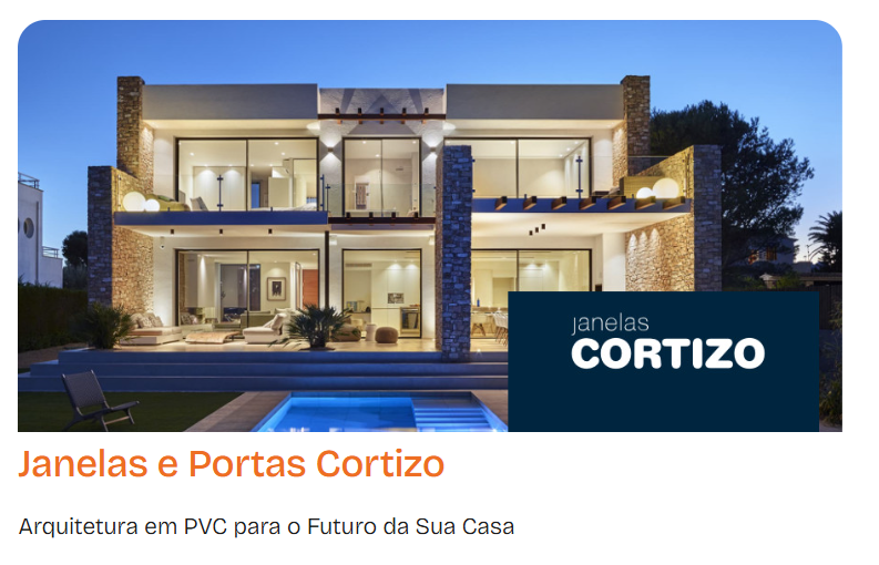 Visual de referência Cortizo para janelas e portas em PVC