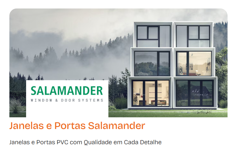 Visual de referência Salamander para janelas e portas em PVC